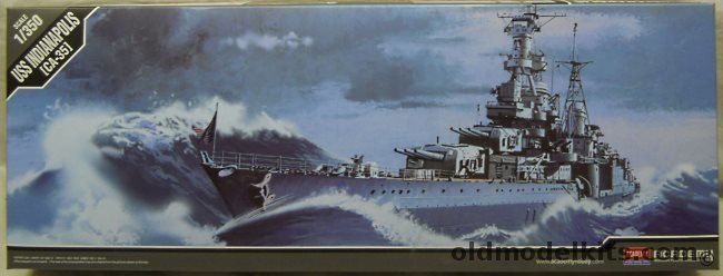 Academy 1/350 USS Indianapolis CA35 Heavy Cruiser, 14107 plastic model kit